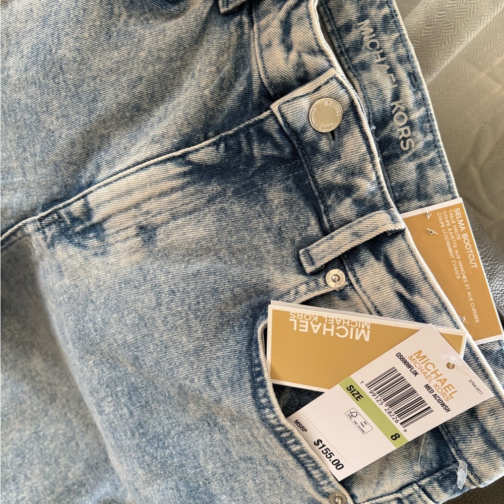 NEW ❤️ MICHAEL Michael Kors Light Acid Wash Blue Denim Jeans
